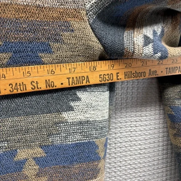 Vtg David Benjamin Southwestern Woven Jacket Coat Women Sz 8 Two Button Tribal - Picture 8 of 9